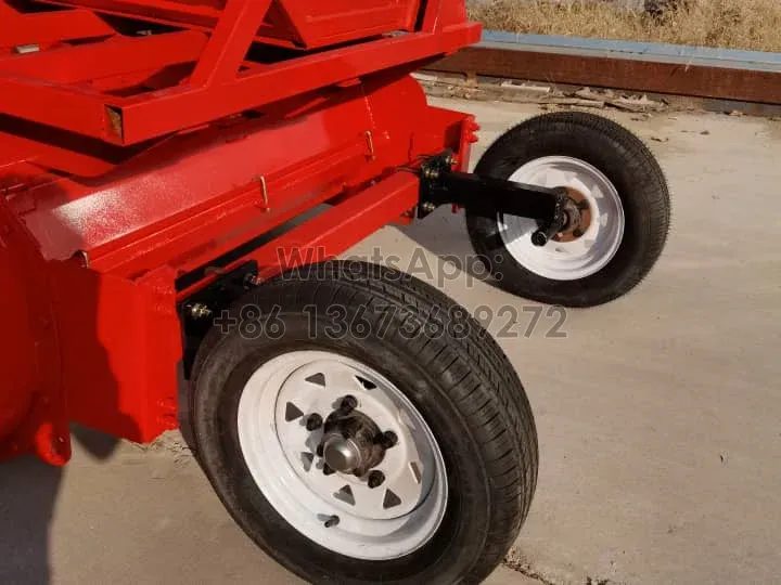 Big tires for silage harvester machine